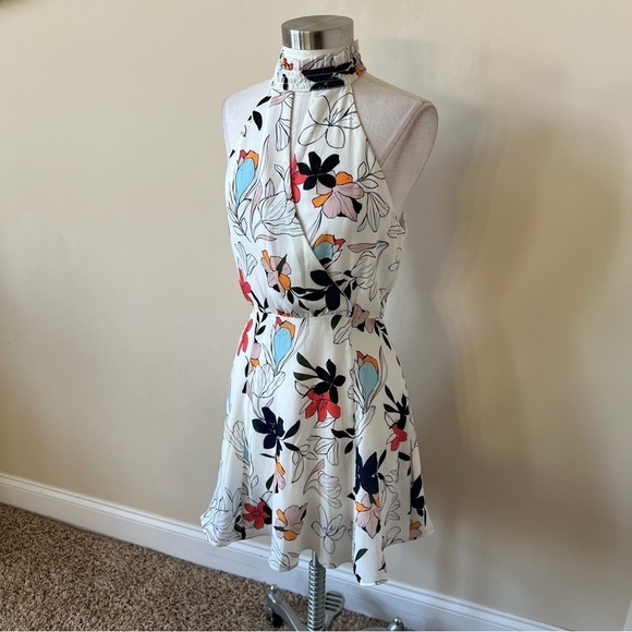 Parker patterned halter mock neck patterned dress 13487 - Picture 6 of 12